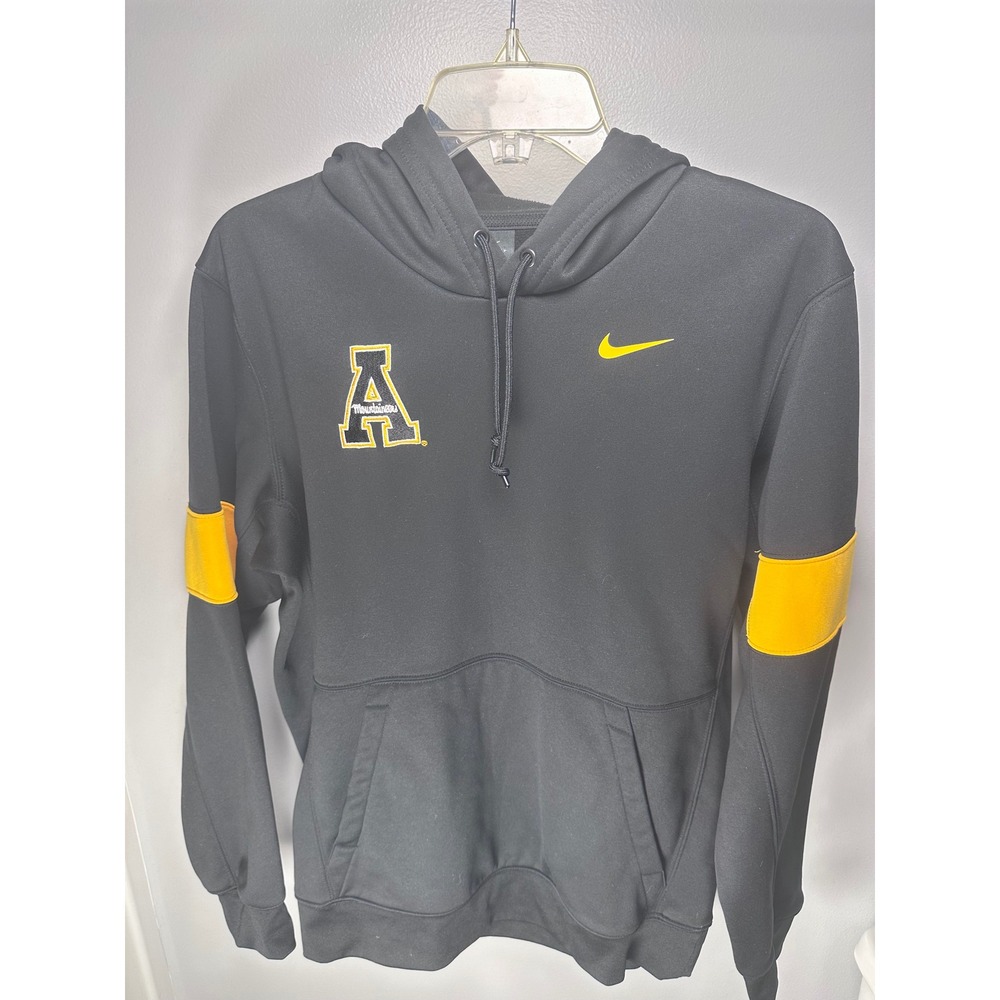 Nike Appalachian State Mountaineers Dri-FIT Hoodie Black Yellow Mens Small